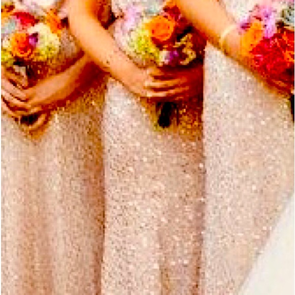 David’s bridal gold sequin formal dress. EUC Worn once.  XS. - Picture 9 of 10